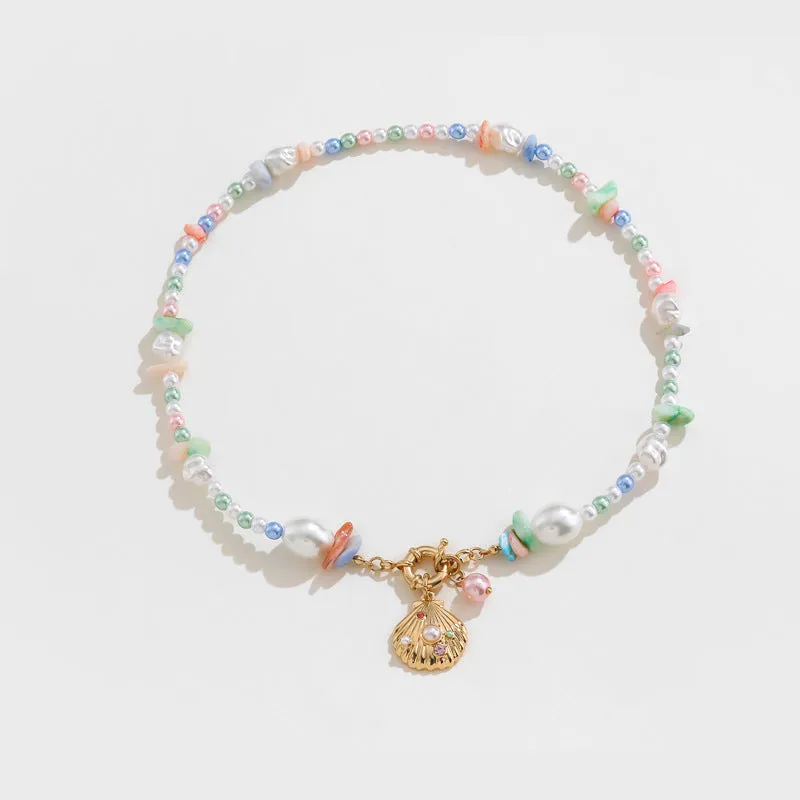 Wholesale Colorful Shell Pearl Necklace