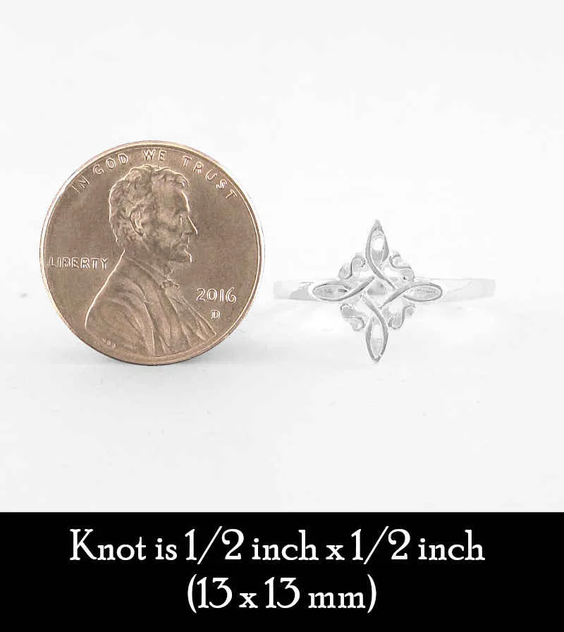 Witch's Knot With Tiny Scrolls Ring